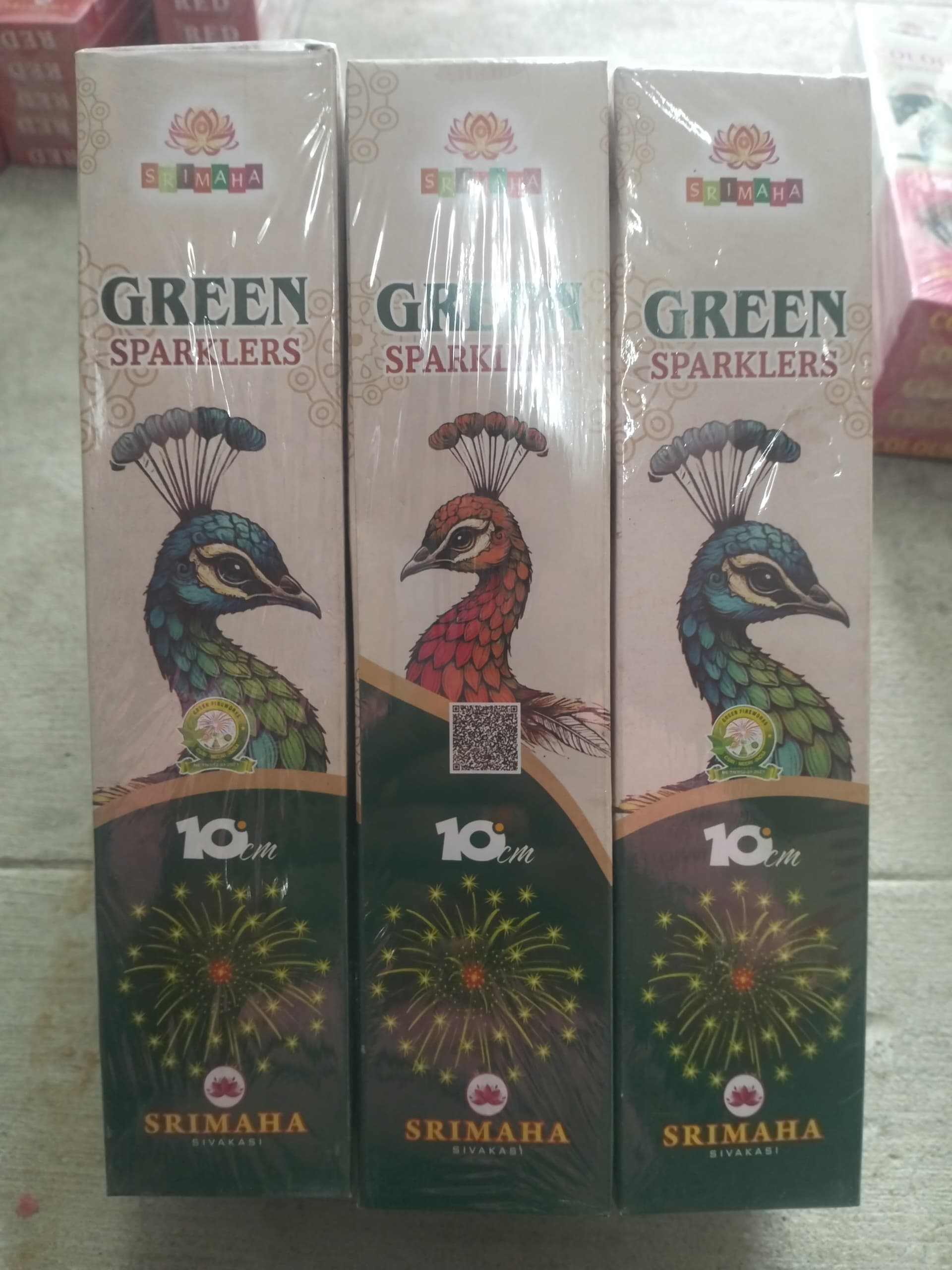 10 CM GREEN SPARKLERS